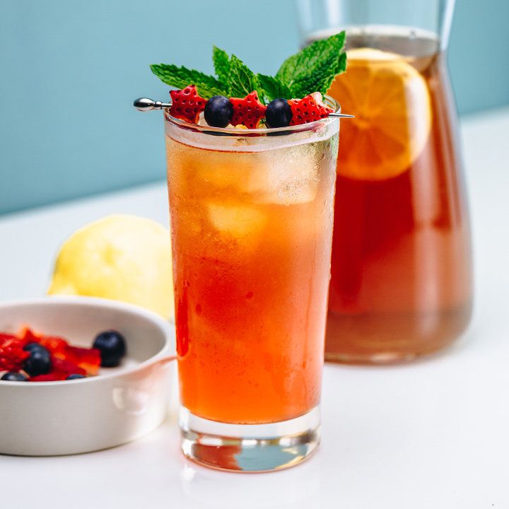 Bourbon Strawberry Iced Tea