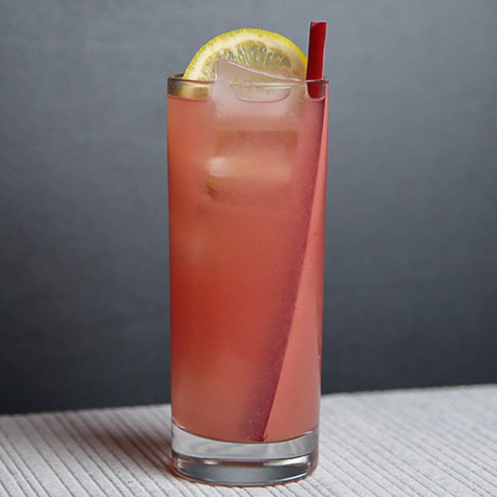 Rhubarb & Strawberry Collins